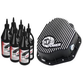 aFe Pro Series Rear Differential Cover Kit Black w/ Machined Fins & Gear Oil