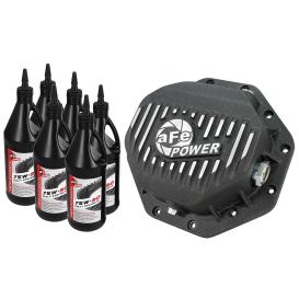 aFe Pro Series Rear Differential Cover Black w/ Machined Fins & Gear Oil
