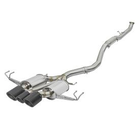 3" 304 Stainless Steel Cat-Back Exhaust System w/ Carbon Fiber Tips