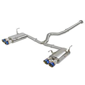3" to 2-1/4" 304 Stainless Steel Cat-Back Exhaust w/ Blue Flame Tip