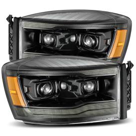 AlphaRex Alpha Black Housing, Clear Lens PRO-Series Projector Headlights With Sequential Turn Signal