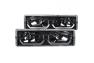 Anzo Driver and Passenger Side Crystal Headlights With Low Brow (Black Housing, Clear Lens) - Anzo 111299