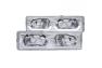 Anzo Driver and Passenger Side Crystal Headlights With Low Brow (Chrome Housing, Clear Lens) - Anzo 111300