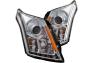 Anzo Driver and Passenger Side Plank Style Projector Headlights (Chrome Housing, Clear Lens) - Anzo 111307