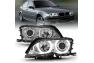 Anzo Driver and Passenger Side Projector Headlights with Halo (Chrome Housing, Clear Lens) - Anzo 121212