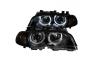 Anzo Driver and Passenger Side Halo Projector Headlights With Corner Lights (Black Housing, Clear Lens) - Anzo 121269