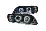 Anzo Driver and Passenger Side Projector Headlights with CCFL Halo (Black Housing, Clear Lens) - Anzo 121398