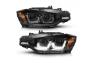 Anzo Driver and Passenger Side U-Bar Style Projector Headlights (Black Housing, Clear Lens) - Anzo 121504