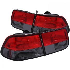 Driver and Passenger Side Tail Lights (Chrome Housing, Red/Smoke Lens)