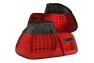 Anzo Driver and Passenger Side LED Tail Lights With Red Reflector (Chrome Housing, Red/Smoke Lens) - Anzo 321126