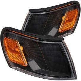 Driver and Passenger Side Corner Lights (Black Housing, Clear Lens)