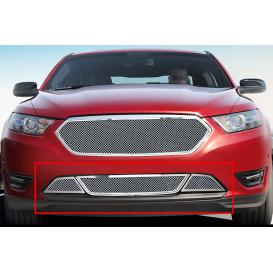 APS 3-Pc Chrome Polished 1.8mm Wire Mesh Lower Bumper Grille