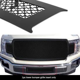 APS 1-Pc Black Powder Coated 2.5mm Wire Mesh Lower Bumper Grille