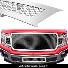 APS 1-Pc Chrome Polished 2.5mm Wire Mesh Lower Bumper Grille