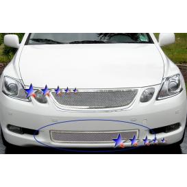 APS 1-Pc Chrome Polished 1.8mm Wire Mesh Lower Bumper Grille