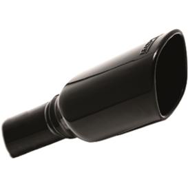 Borla Black Chrome On Stainless Steel Square Rolled-Edge Angle-Cut Single Outlet Exhaust Tip with  Logo (2.25" Inlet, 3.5" Tip Size, 10.5" Length)