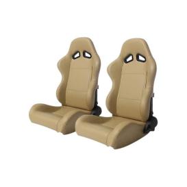 CPA1001 Beige Synthetic Leather Universal Racing Seats