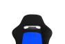 Cipher Auto CPA1013 Black and Blue Cloth Racing Seats - Cipher Auto CPA1013FBKBU