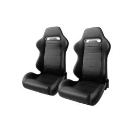Cipher Auto CPA1013 Black Synthetic Leather Racing Seats