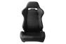 Cipher Auto CPA1013 Black Synthetic Leather Racing Seats - Cipher Auto CPA1013PBK