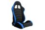 Cipher Auto CPA1018 Black and Blue Cloth Racing Seats - Cipher Auto CPA1018FBUBK
