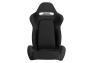 Cipher Auto CPA1019 Black Cloth with Outer Gray Stitching Universal Racing Seats - Cipher Auto CPA1019FBK-G