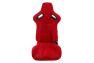 Cipher Auto CPA2009 AR-9 Revo Racing Seats All Red Suede and Fabric with Carbon Fiber Polyurethane Backing - Cipher Auto CPA2009CFSDRD