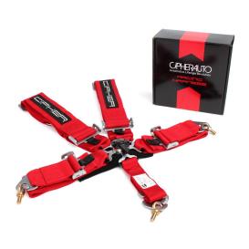 Cipher Auto Red 5 Point Quick Release Racing Harness