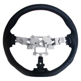 Cipher Auto Leatherette Steering Wheel With Red Wine (Magenta) Stitching