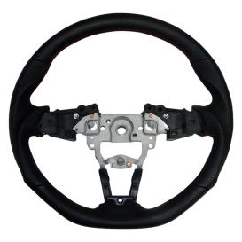 Cipher Auto Leatherette Steering Wheel With Red Wine (Magenta) Stitching