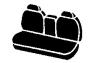 Fia Wrangler Saddle Blanket Custom Fit Black Rear Seat Cover - Fia TR42-9 BLACK