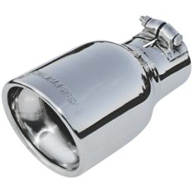Flowmaster Exhaust Tip - 4.00 in. Rolled Angle Polished SS Fits 2.50 in. Tubing - clamp on