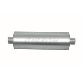 Gibson MWA Superflow Stainless Steel Round Exhaust Muffler (Inlet 2.5", Outlet 2.5", Length 16")