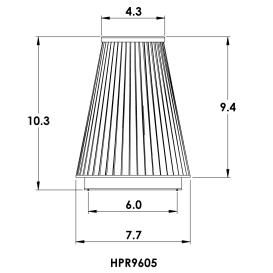 Spectre Tapered Conical Filter