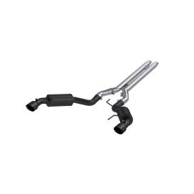 MBRP Black Series Aluminized Steel Street Version Cat-Back Exhaust System with Dual Split Rear Exit