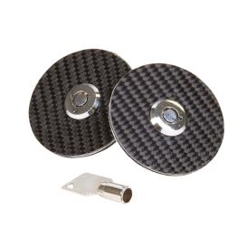 NRG Innovations Black Carbon Fiber Hood Pins with Lock