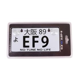NRG Innovations JDM Style Mini License Plate with EF9 Logo