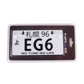 NRG Innovations JDM Style Mini License Plate with EG6 Logo