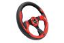 NRG Innovations 320mm Reinforced Sport Leather Steering Wheel with Red Trim - NRG Innovations RST-001RD