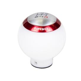 NRG Innovations White 5-Speed Shift Knob with 4-Interchangable Rings