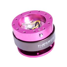 NRG Innovations Gen 2 SFI Certified Quick Release Hub in Pink Body, Titanium Chrome Ring