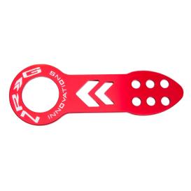 NRG Innovations Arrow Style Anodized Red Front Tow Hook