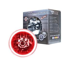 Oracle Lighting 5.75" Round Chrome Sealed Beam Headlights (H5006) with LED Red Halos Pre-Installed