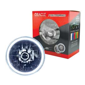 Oracle Lighting 7" Round Chrome Sealed Beam Headlights (H6024) with LED White Halos Pre-Installed
