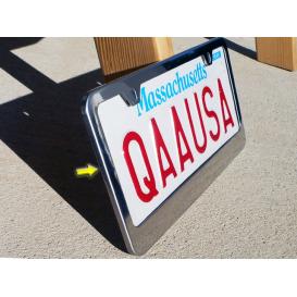 QAA 1-Pc Stainless Steel License Plate Frame