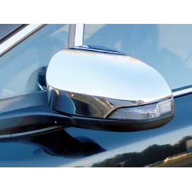 QAA 2-Pc Chrome Plated ABS Plastic Mirror Cover Set Includes Cut-Out for Turn Signal light