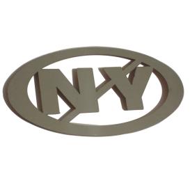 QAA 2-Pc Stainless Steel NO NY Decal