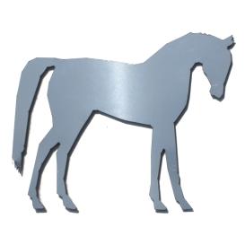 QAA 2-Pc Stainless Steel Horse Decal