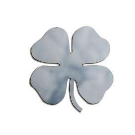 QAA 2-Pc Stainless Steel Four Leaf Clover Decal