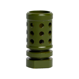 Recon Olive Drab/Army Green Aluminum AR-15 Perforated Hole Rifle Antenna Tip Flash Hider